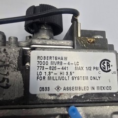 Robertshaw 710-503 Millivolt Gas Valve 250-750MV Fireplace 3/8