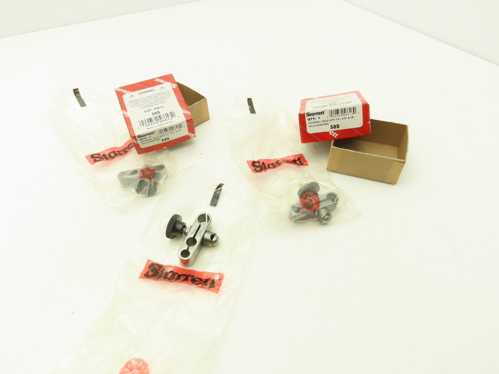 Starrett 58S Universal Snug Clamp 1/4″ 5/16″ 3/8″ for Gage Indicators Lot of 3