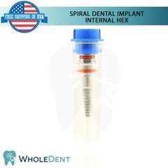 5x Dental Spiral Instrument Tool Int Hex 2.42mm Titanium Sterile Anodized