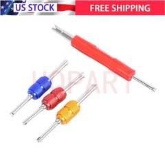 4PCS Dual Schrader Valve Core Remover Tool A/C HVAC Air Conditioning Tire Repair