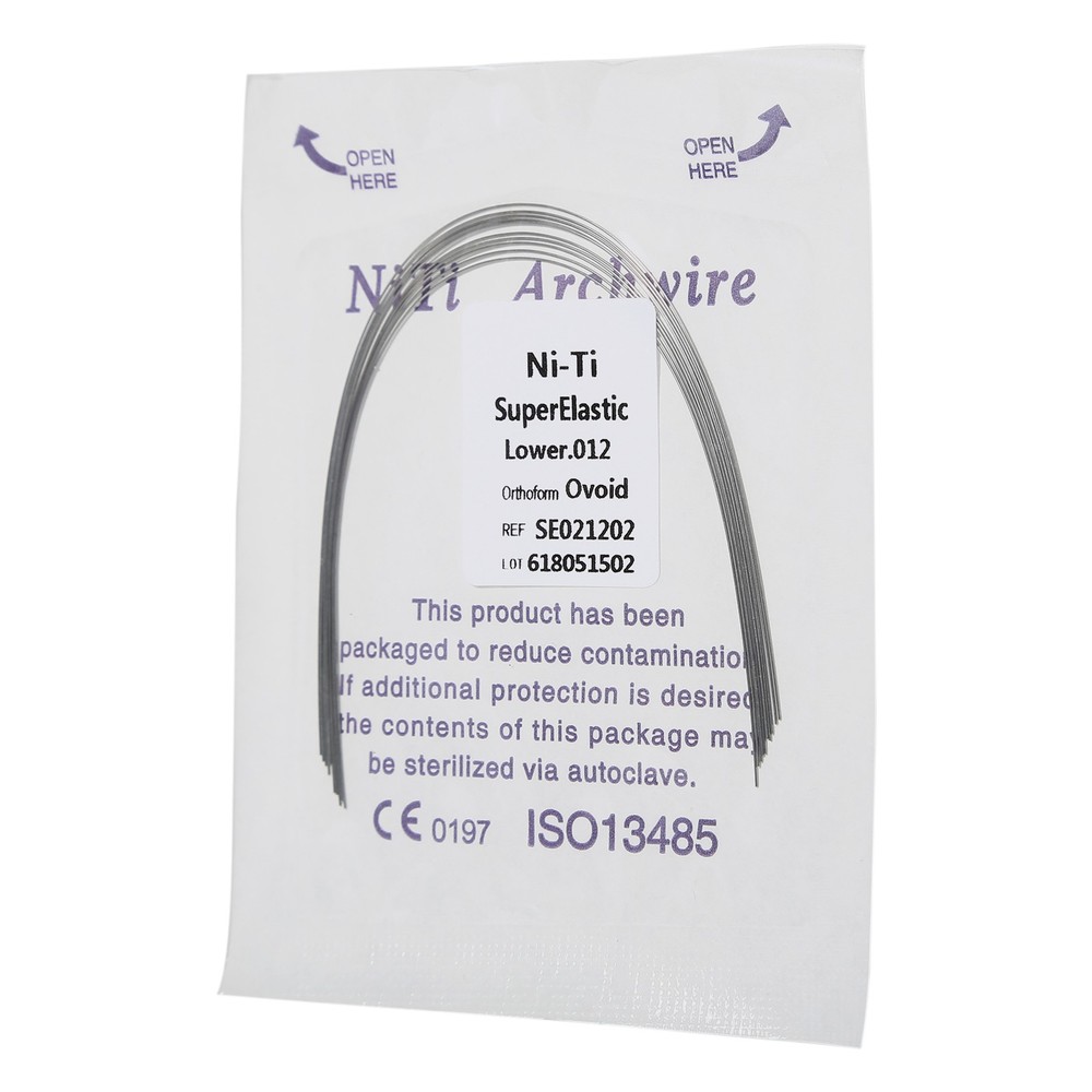 Dental Orthodontic Super Elastic NITI Arch Wire Round Ovoid/Nature form