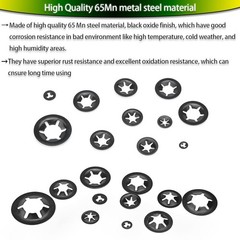 360 Pieces 9 Sizes Push Nuts Assortment, Speed Clips Retaining Clips Fasteners