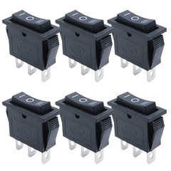 Mxuteuk 3Pcs Waterproof Momentary Rocker Switch (On)/Off/(On), DC 12V 10A Toggle