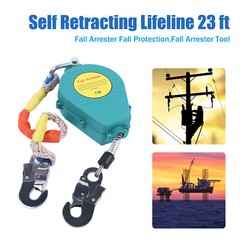 23ft Self Retracting Lifeline Lanyard Fall Arrester Fall Safety Harnesses 330lbs