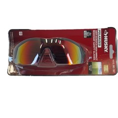 Husky Polarized Outdoor High Impact Resistant Half Frame Safety Glasses in Red