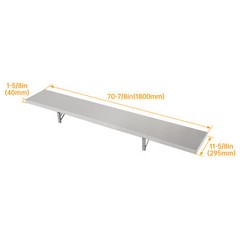 6FT Concession Stand Shelf for Window Trailer Food Truck Folding 304 Steel
