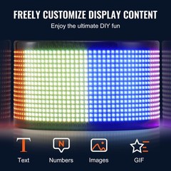 VEVOR 32.9″x8″ Programmable LED Sign Scrolling Display Board P5 Full Color