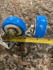 4pcs Small Caster Wheels 2Inch Low Profile 360 Degree Swivel Casters with Brake