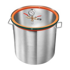 Uimoso 15 Gal Aluminum Vacuum Chamber with Tempered Glass Lid for Degassing
