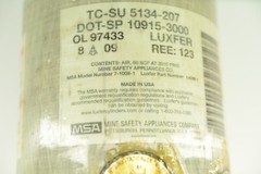 2009 MSA SCBA Cylinder Tank W/ Valve – MSA L-30+ – 3000 PSI – 30 Min – L-30 Plus