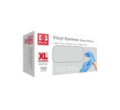 Basic 1000 PCS Blue Vinyl Exam Gloves XL-SIZE