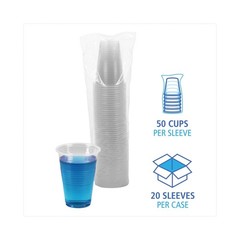 Boardwalk TRANSCUP16CT 16 oz. Plastic Cold Cups – Translucent (1000/CT) New