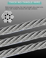 RTOVZON 50FT Self Retracting Lifeline Fall Arrest SRL Roofing Safety Lanyard
