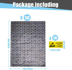 Open Top Antistatic Bag,10pcs 12X16in/30x40cm Large ESD Anti Static Bags for Mot