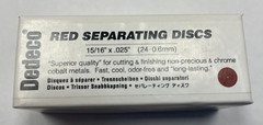 DEDECO NO. 7021 RED SEPARATING DISCS 15/16″ X .025″ 100/bx