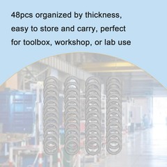 Compatible M10×16MM Steel Shim Washer Set 48pcs (0.1/0.2/0.3/0.5mm Each 12pcs…
