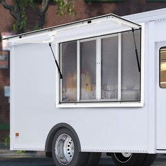 50″L x 30″W Concession Stand Serving Window Food Truck Service Awning Aluminum