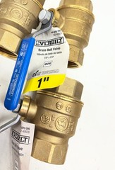 LOT OF 4 Everbilt 1 in. Brass FPT Full Port Threaded Ball Valve