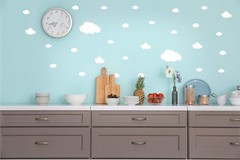 White Cloud Wall Decal Clouds (28 Decals) | Easy to Peel Easy to Stick + Safe…