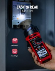 Digital Clamp Meter D-Shaped Jaw 4000 Counts AC/DC Current & Voltage NCV