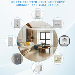 40 Pcs Wall Plate Screws, White Outlet Screws 1.2 Inch Long Outlet Screw 6-32 Th