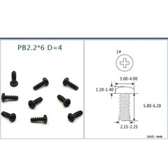 Self Tapping Screws Pan Head PB1/1.2/1.4/1.5/1.6/1.7/1.8/2mm Carbon Steel Bolts