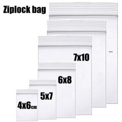 ALL SIZE Reclosable Seal Bag Plastic Poly Zip Lock Bags Jewelry Zipper Baggie 2M