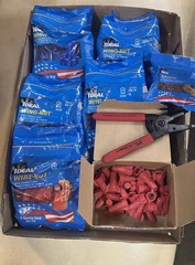 Ideal 100 Big Blue, 100 Orange & 40 Red Wire Nuts + Connectors & Strippers