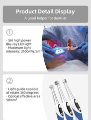 1 S Dental Photopolymerizer Resin Cure Dental Wireless Cordless LED Curing Light