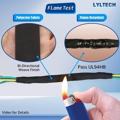 Wire Harness Tape 7 Rolls-Total 328 FT, Polyester Fabric,Flame Retardant,at 257℉