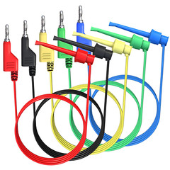 5/10/15PCS 4mm 3.3FT Stackable Banana Plug To Test Wire Hook Clip Test Leads HOT