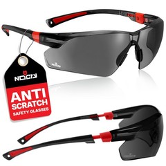 NoCry Work and Sports Safety Sunglasses with Green Tinted Scratch Resistant Wrap