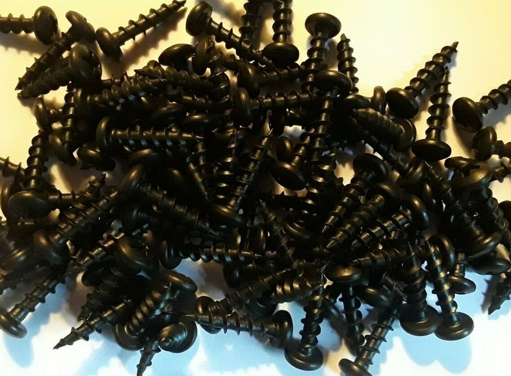 #8 x 3/4″ Pan Head Phillips, Wood Screws, Black Phosphate, Wood MDF, SELECT QTY