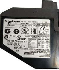 SCHNEIDER ELECTRIC LRD3363 THERMAL OVERLOAD RELAY RANGE 63-80A 3P FAST