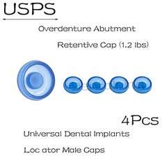 US Dental Universal Locator Overdenture Abutments Retention Caps 1.2/2.4Lbs