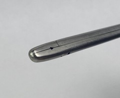 Symmetry 53-1210 Spurling IVD Rongeur 4mm x 10mm Cup STRAIGHT 6in Shaft 8.5in L
