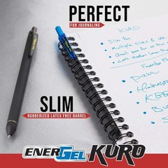 Pentel EnerGel Kuro Liquid Gel Pen 0.7mm Medium 8 pack assorted bundle (48 pens)