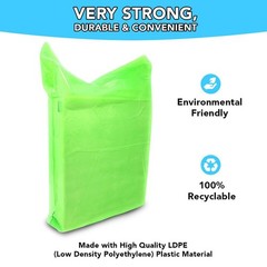 100 Pack 15″ x 18+2″ 1.25 mil Thick – Orange Merchandise Plastic Shopping Bags