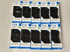 10 NEW Eaton WR5462BK Black Duplex Receptacle 20A 250V 3W 6-20R Weather Resist