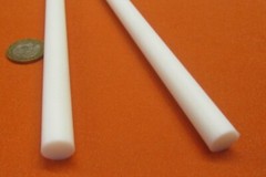 Teflon PTFE Virgin White Rods (1/2) .500″ Diameter x 12″ Long, 2 Pcs, 2 Ft Total