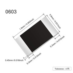 Chanzon 1200pcs 0603 SMD Resistor Kit 0-10M Ω ohm 60 Values 1/10W 0.1W ±1%…