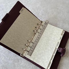 Filofax 1980s Late Bible Size System Notebook Italian Calf Leather Vintage