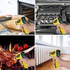 Infrared Thermometer Laser Temperature Gun, -58°F to 1472°F (-50~800°C), Non-…