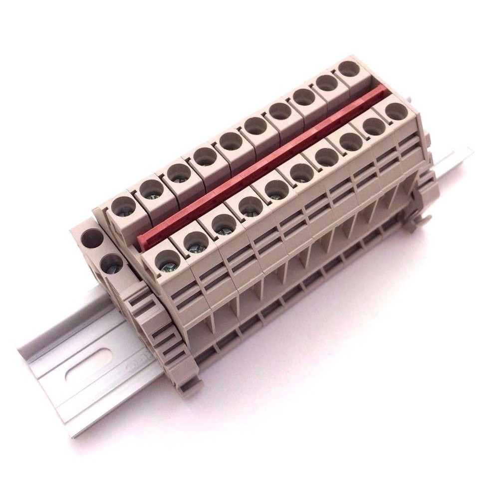 Solar Combiner Box Connector DIN Rail Terminal Blocks Dinkle 8AWG 50A 600V