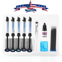Dental Light Cure Composite Resin Etching Gel Donding A1 A2 A3 A3.5 B1 Kit