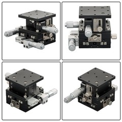 1×60×60mm XYZ 3 Axis Linear Stage Trimming Platform Bearing Tuning Sliding Table