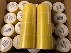 1 Roll of 1000 Thermal Labels Yellow 2.25×1.25 1″ Core Direct FBA Barcode Labels