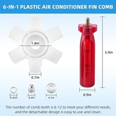 2Pcs Cleaning Tool Air Conditioner Fin Repair Tool Coil Comb A/C Condenser Brush