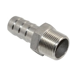 3/4″ MALE NPT Thread Pipe to 3/4″ Barb Hose Tail End Connector Stainless Steel