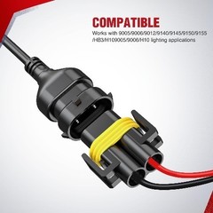 16AWG Fog Light Wiring Harness Kit 12V He Color: 9005 Fog Light Wiring Harness